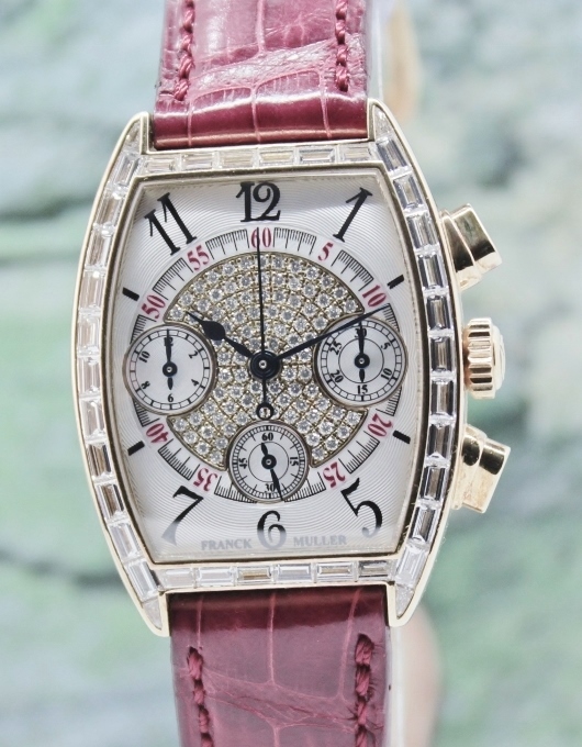 (image for) 100% ORIGINAL FRANCK MULLER MANUAL WINDING 18K YELLOW GOLD LADY WATCH / 7501 C C BAG